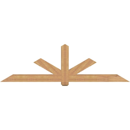 Ekena Millwork Kennewick Timber Gable Bracket, Western Red Cedar, 96"W x 28"H x 5 1/2"D x 5 1/2"F, 7/12 Pitch GBW096X28X0606KEN00SWR